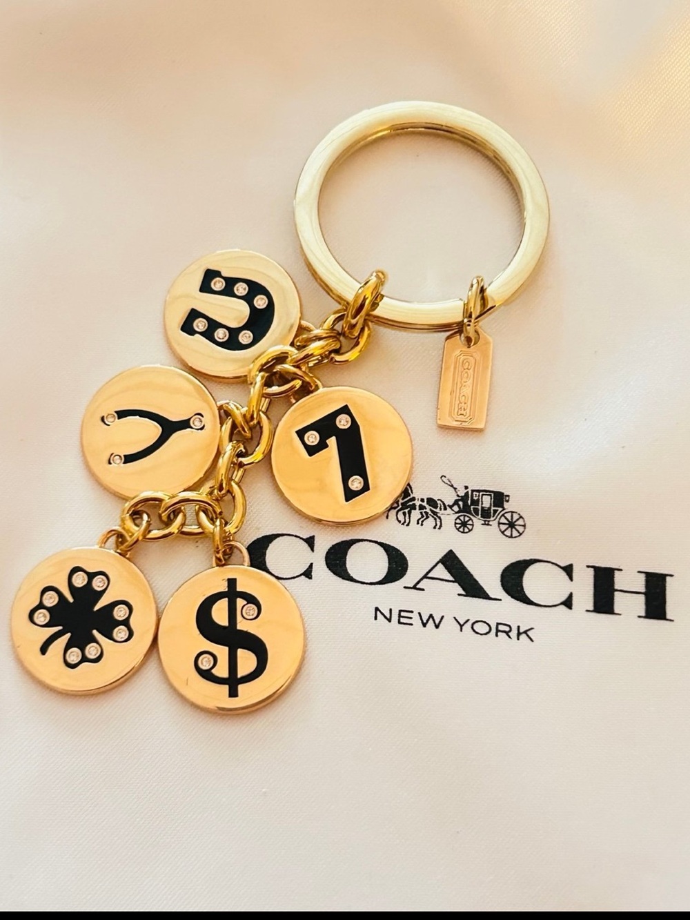 NWOT Coach Y2K Lucky Charm Keychain/ Bag Charm - Picture 5 of 11